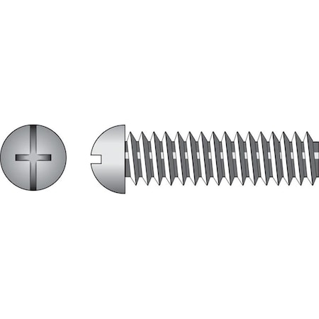 Aceds No.10-24 x 3 in. Combination Round Machine Screw Zinc 56326